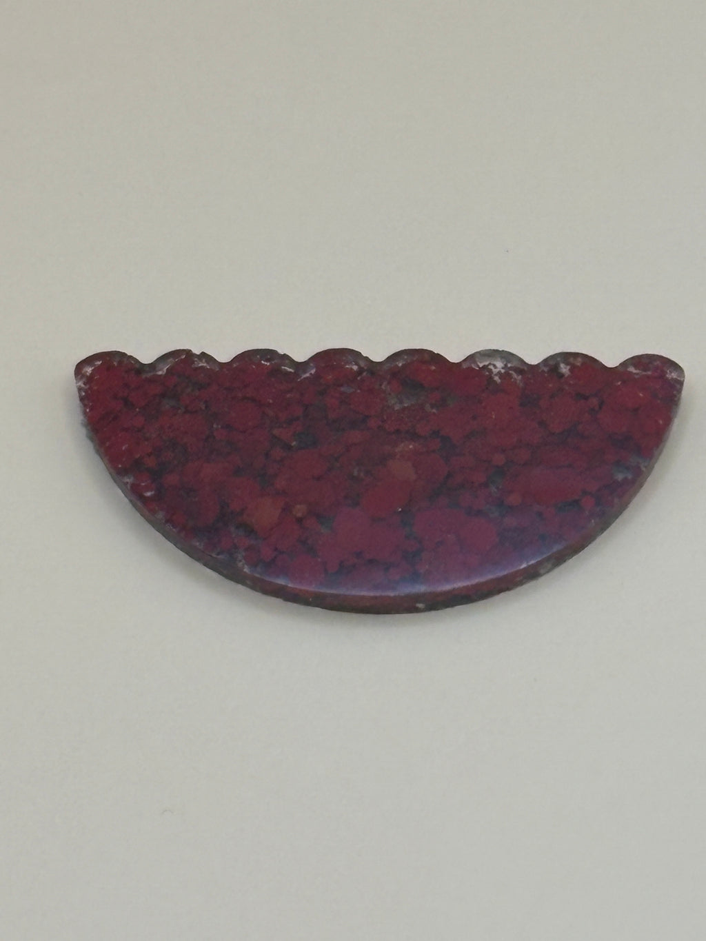 Dark Red Glitter Owala FreeSip Tumbler Topper | Handmade Resin Owala Lid Accessory | Scalloped Glitter Cup Charm