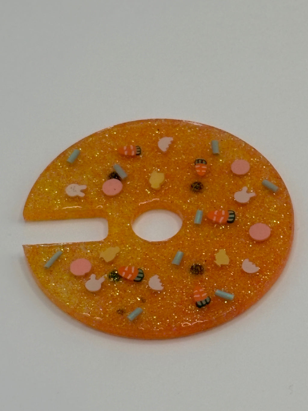 Easter Glitter BruMate Era Tumbler Topper | Handmade Resin Bunny & Carrot Cup Accessory | Spring Easter Lid Topper