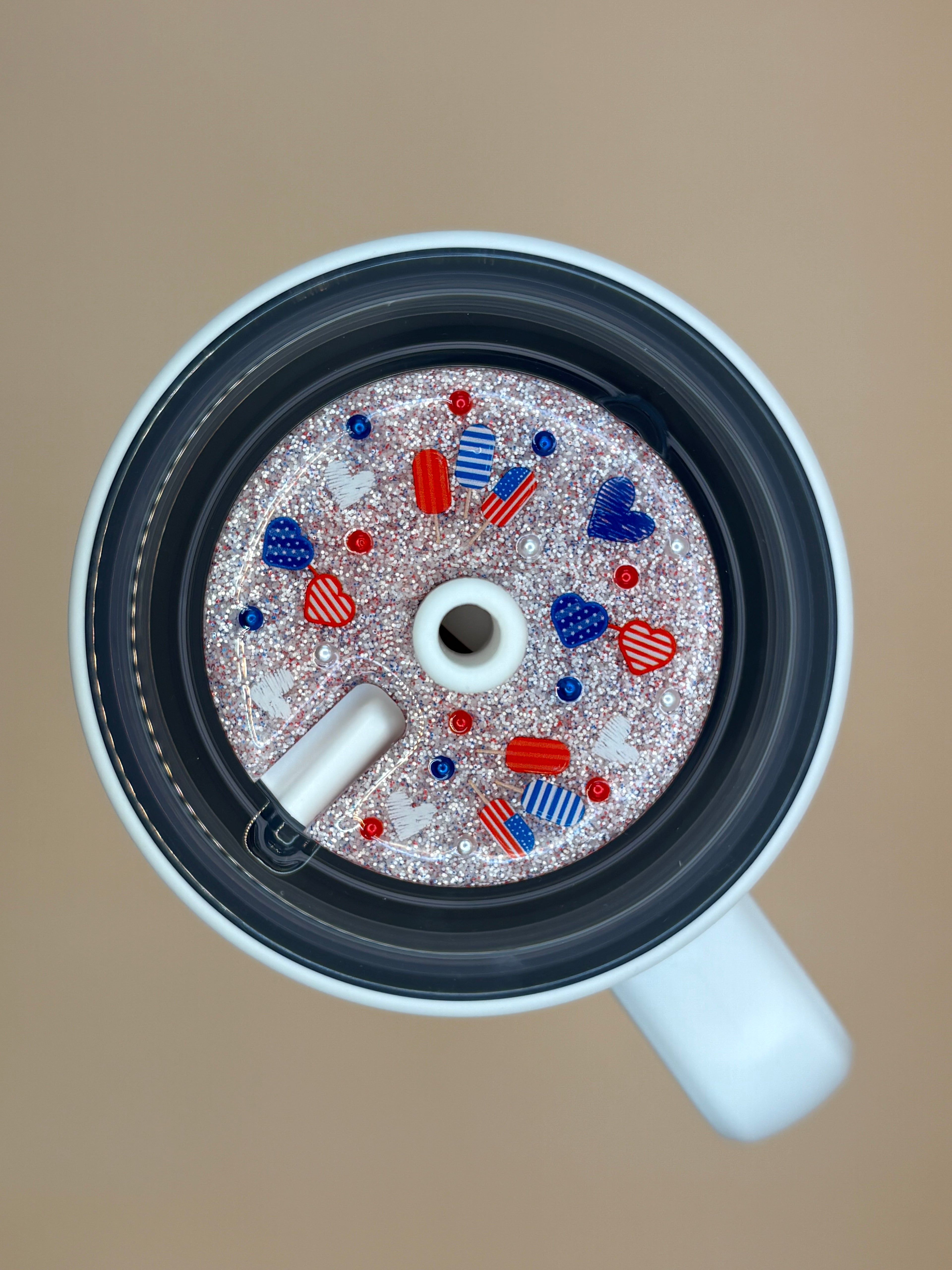 Patriotic Popsicle & Heart Tumbler Topper for BruMate Era